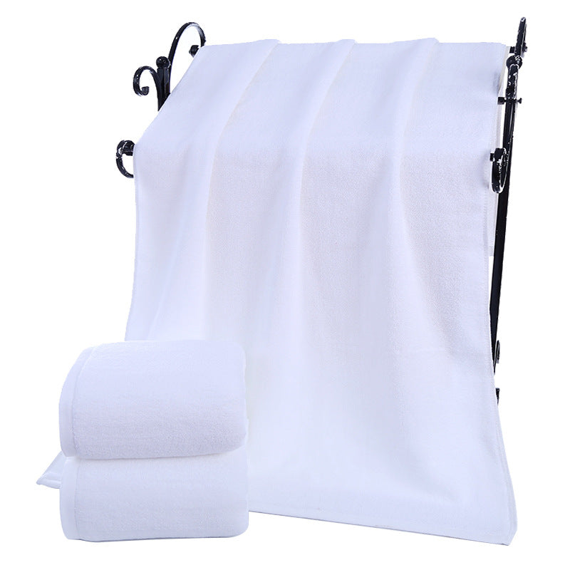 White Cotton Bath Towel — Multiple Sizes & Weights