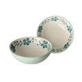 Hand-Painted Green Vine Ceramic Serving Bowl — 27.7 oz