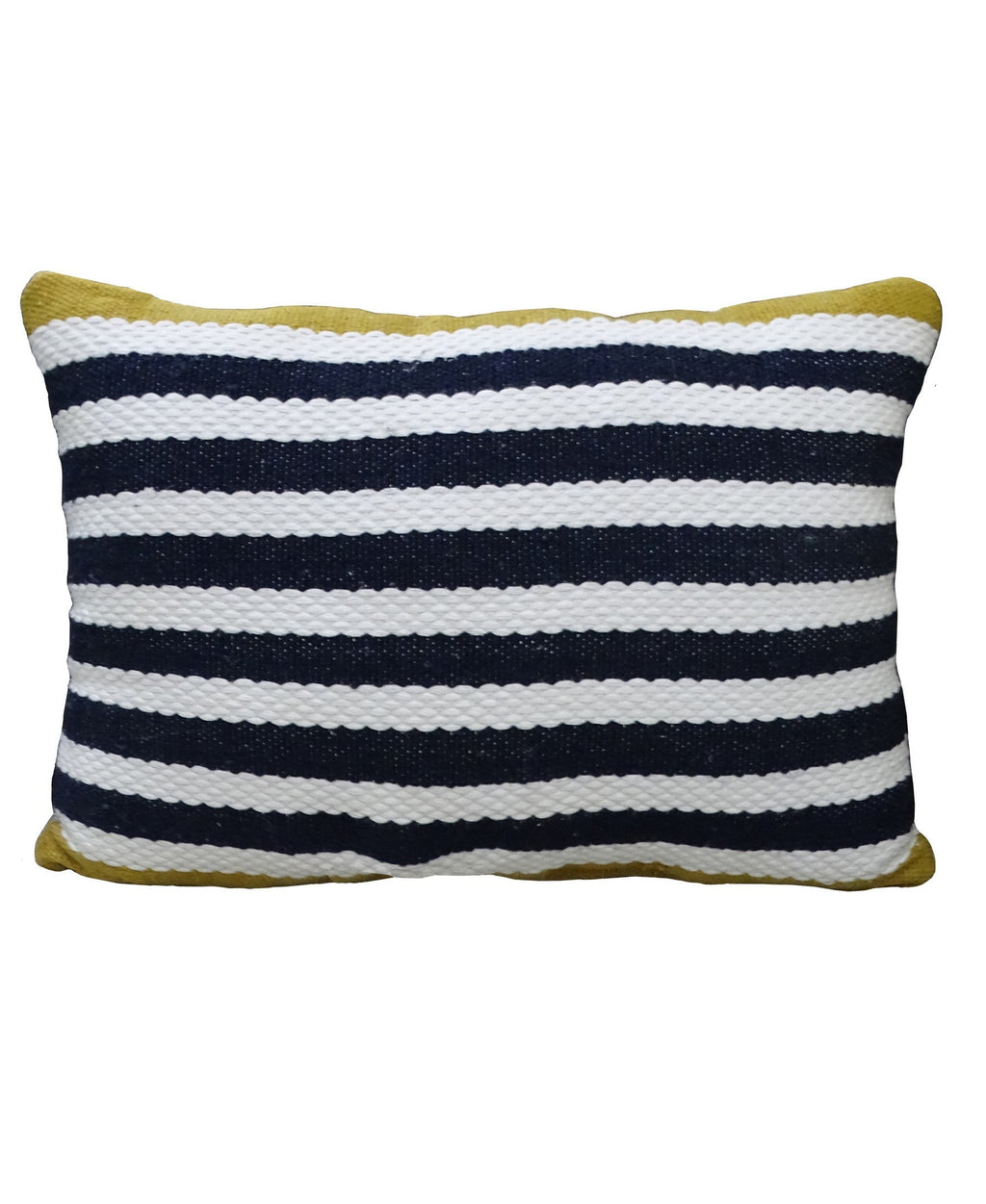 Blue Striped Indoor & Outdoor Pillow — 14 × 20 — product view 1