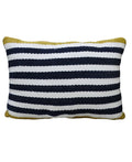 Blue Striped Indoor & Outdoor Pillow — 14 × 20 — product view 1