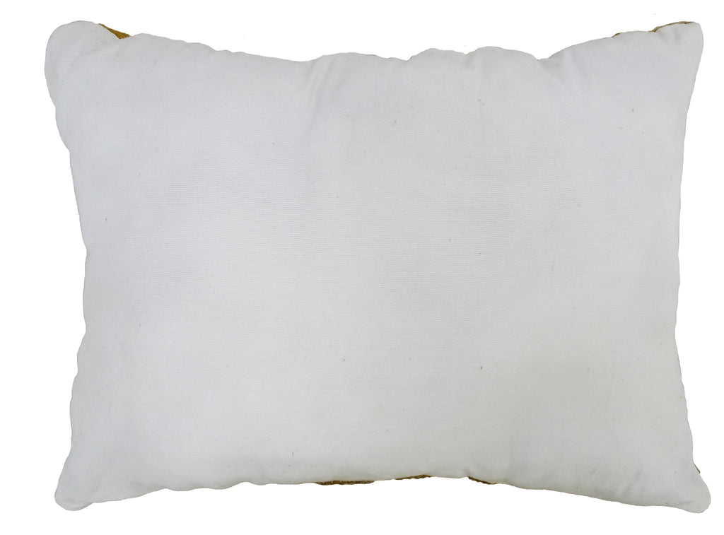 Blue Striped Indoor & Outdoor Pillow — 14 × 20 — back view