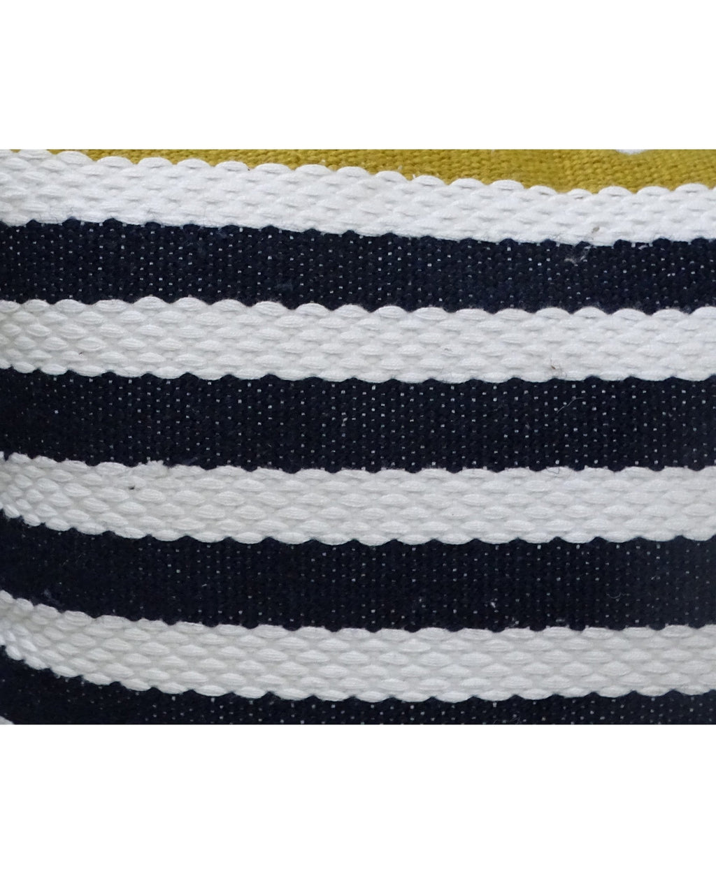 Blue Striped Indoor & Outdoor Pillow — 14 × 20 — texture detail