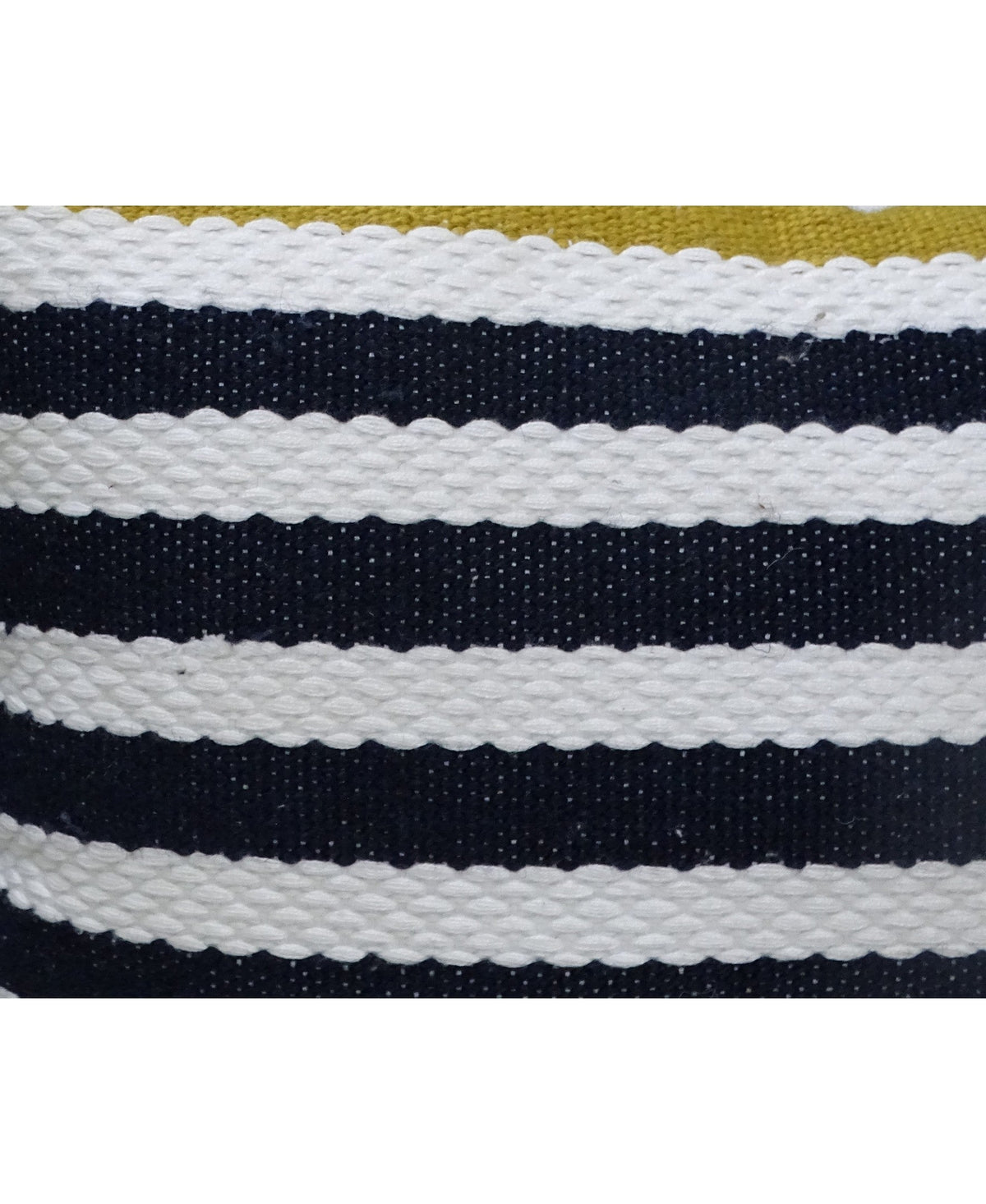 Blue Striped Indoor & Outdoor Pillow — 14 × 20 — texture detail