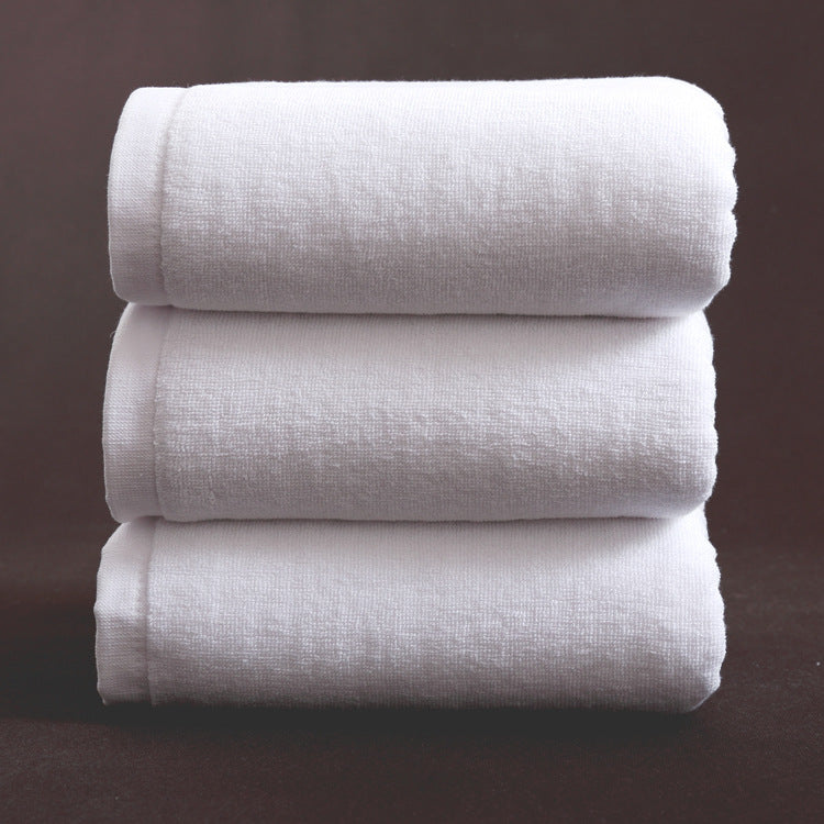 White Cotton Bath Towel — Multiple Sizes & Weights