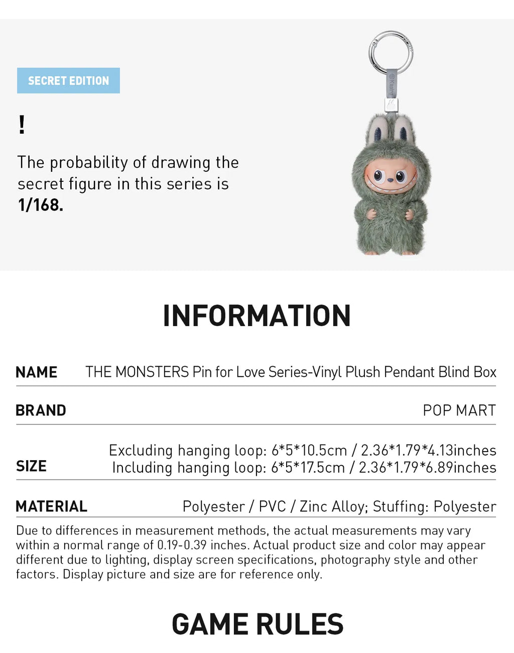 Pop Mart Labubu Pin for Love Blind Box – A–M (Yellow)