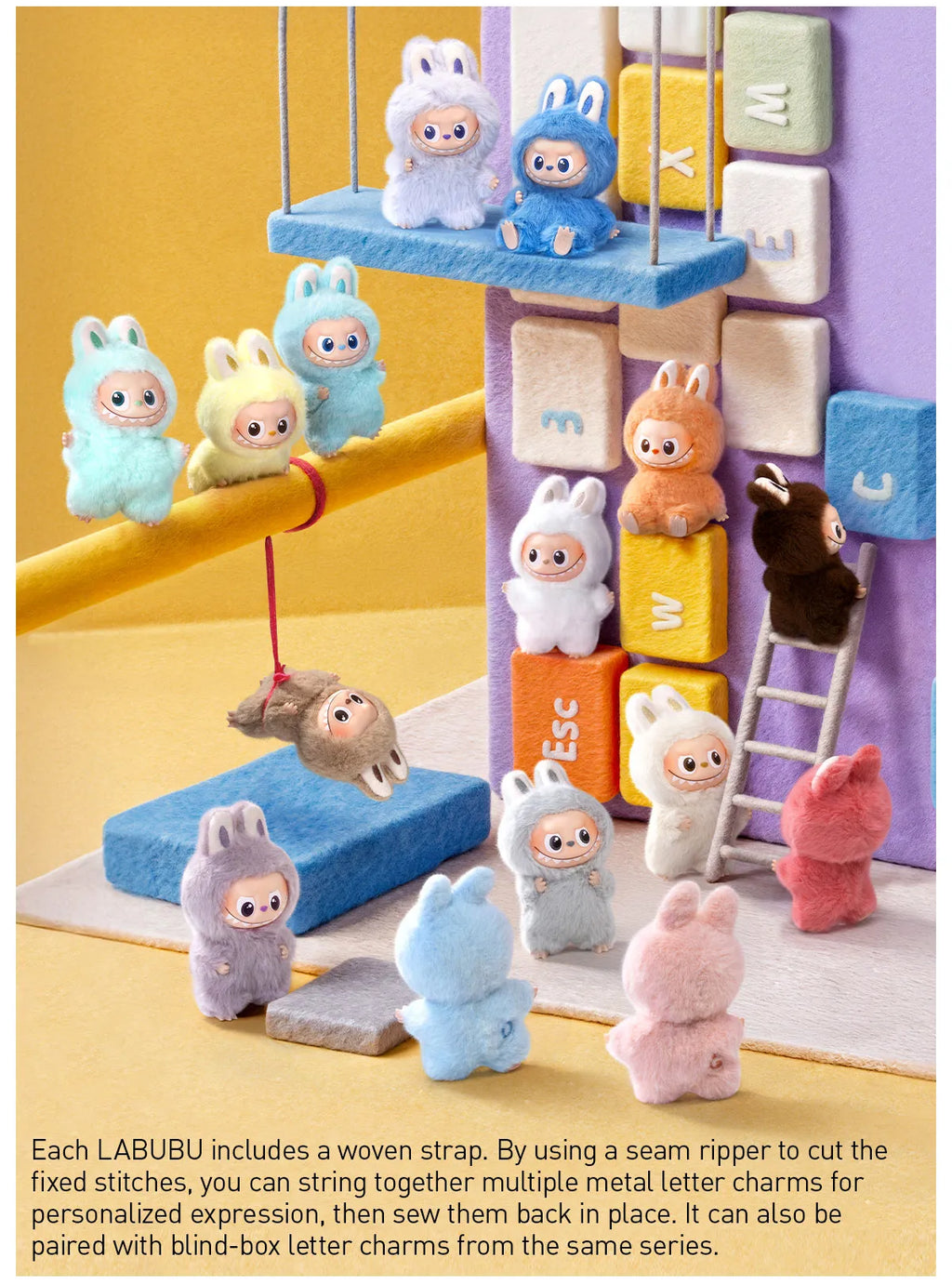 Pop Mart Labubu Pin for Love Blind Box – N–Z (Blue)
