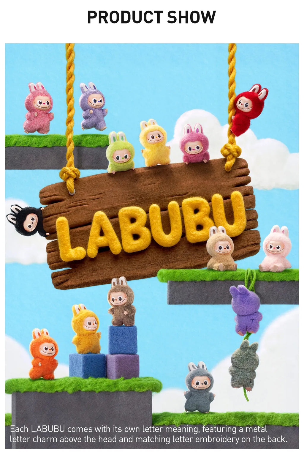 Pop Mart Labubu Pin for Love Blind Box – N–Z (Blue)