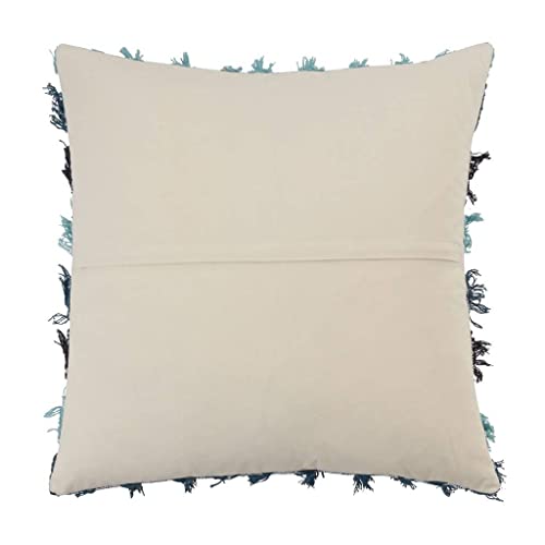 Striped Fringe Cotton Throw Pillow — 20 × 20 — product view 2
