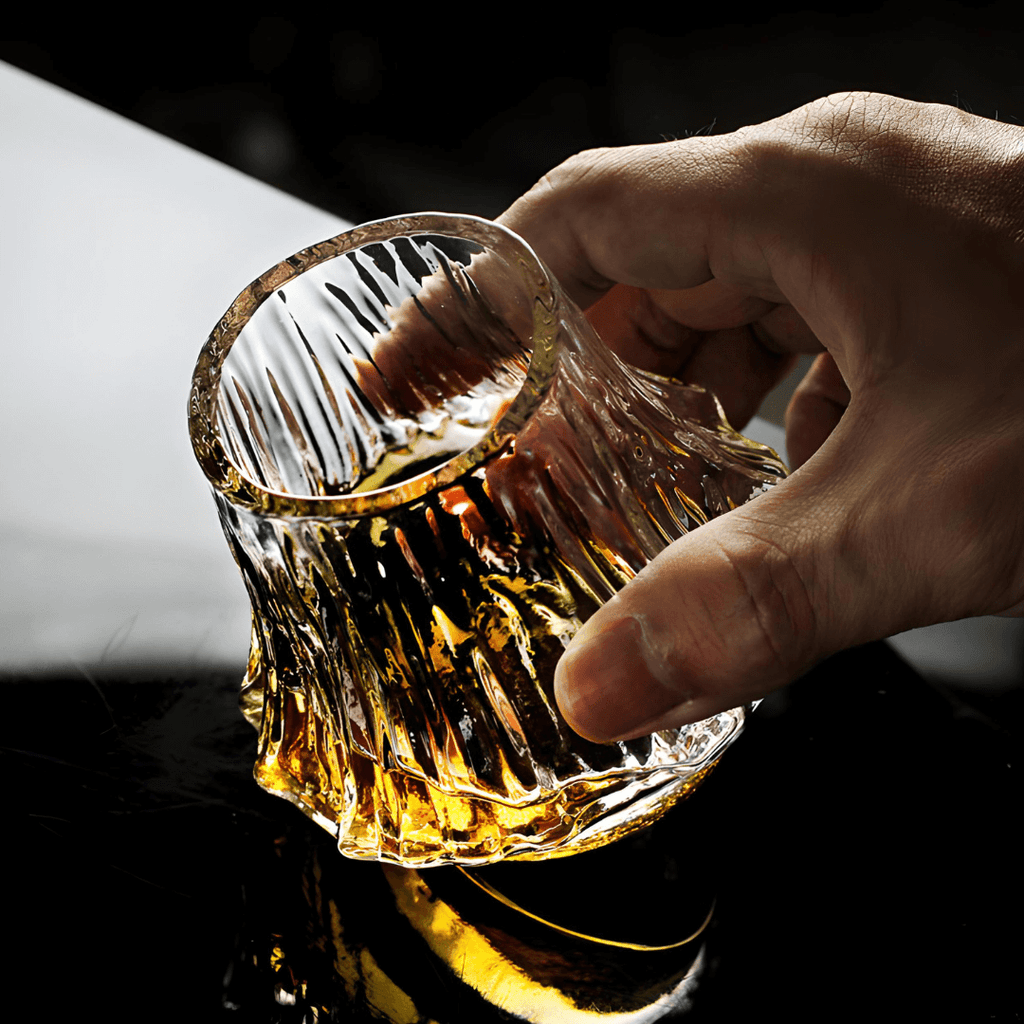 Yama Textured Crystal Whisky Glass Set