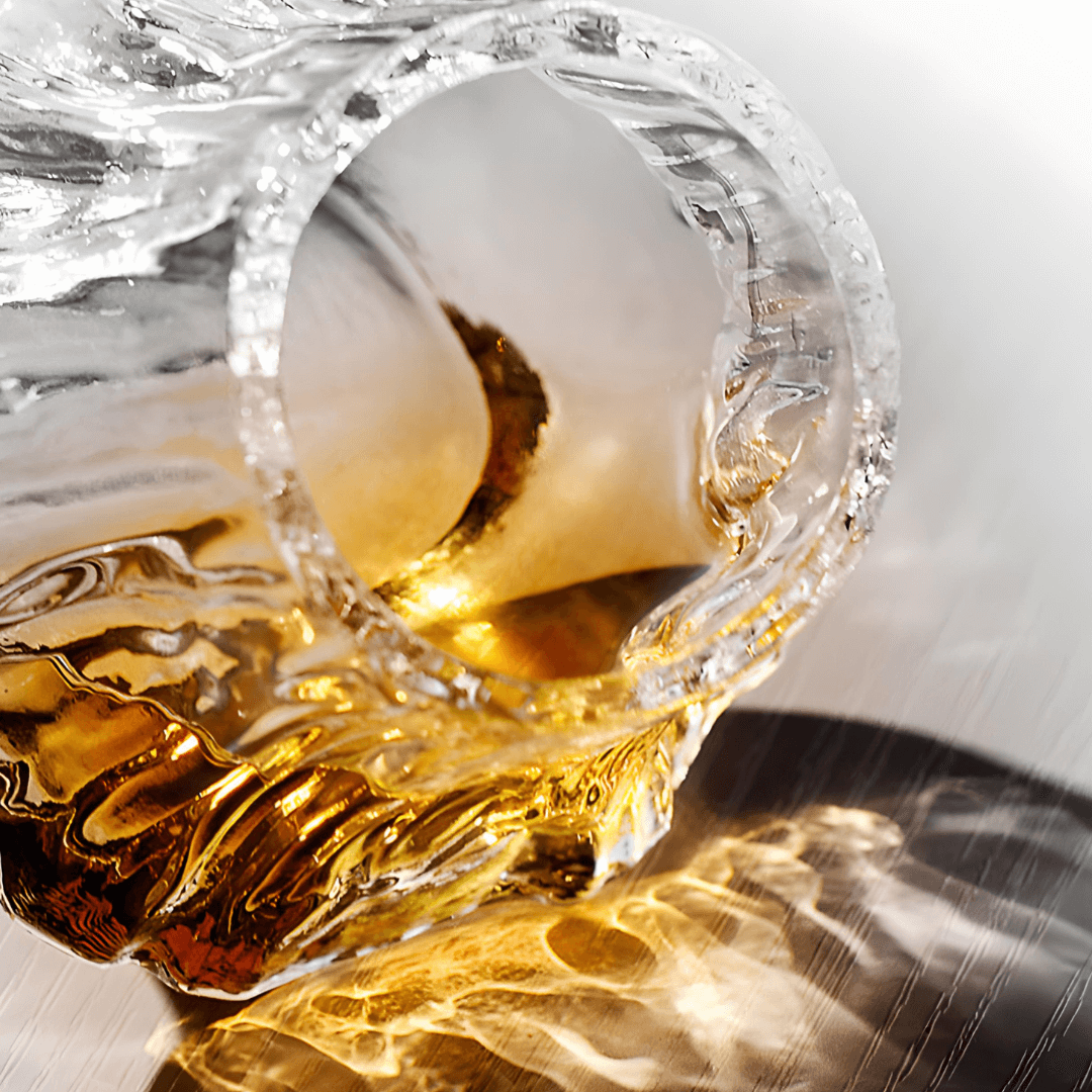 Yama Textured Crystal Whisky Glass Set