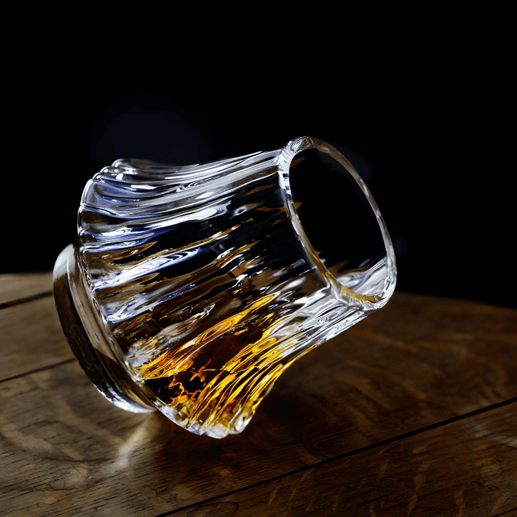 Yama Textured Crystal Whisky Glass Set