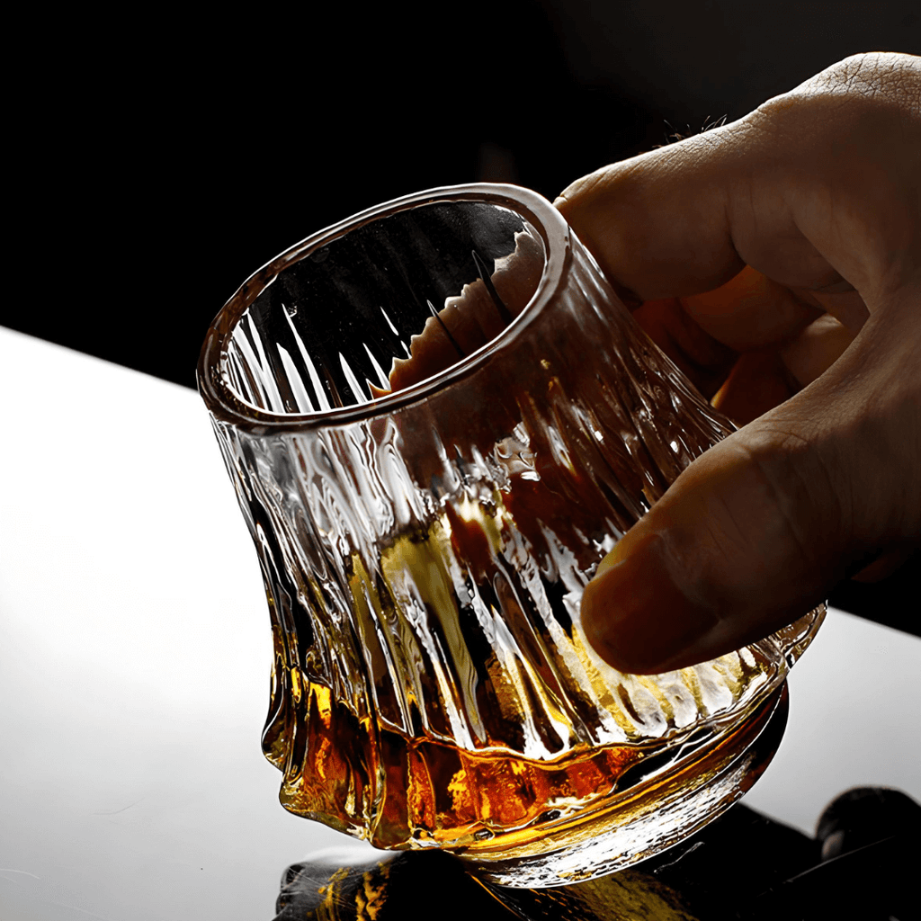 Yama Textured Crystal Whisky Glass Set