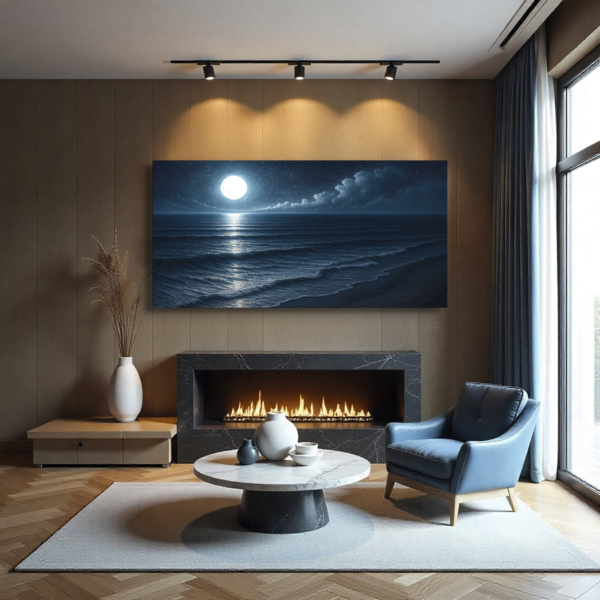 Beach Shoreline Coastal Canvas Wall Art