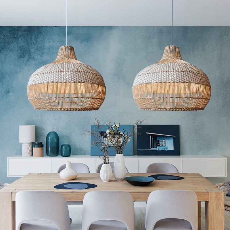 Handwoven Rattan Pendant Light — product view 11