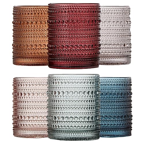 Vintage Hobnail Drinking Glasses — Set of 6