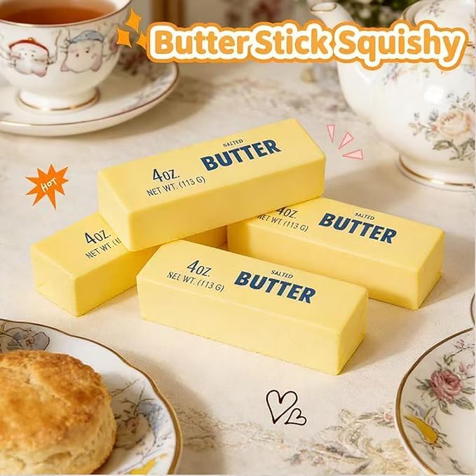 Slow-Rising Butter Stick Squishies — Set of 2