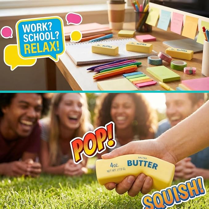 Slow-Rising Butter Stick Squishies — Set of 2
