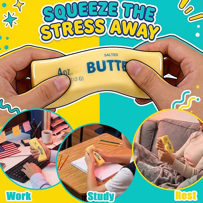 Slow-Rising Butter Stick Squishies — Set of 2