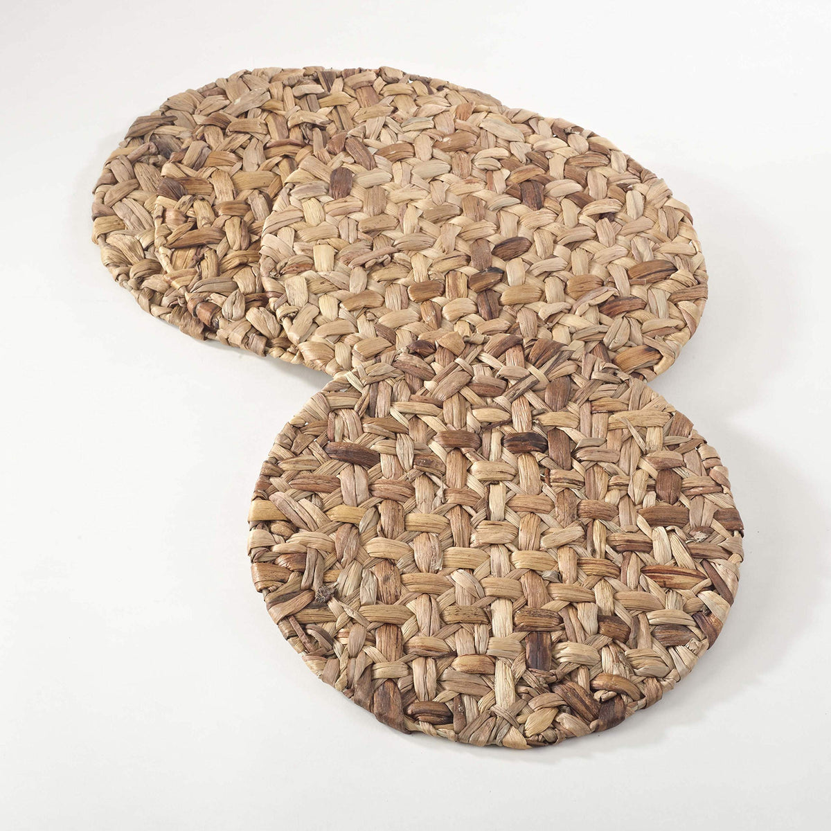 Woven Seagrass Round Placemats — Set of 4