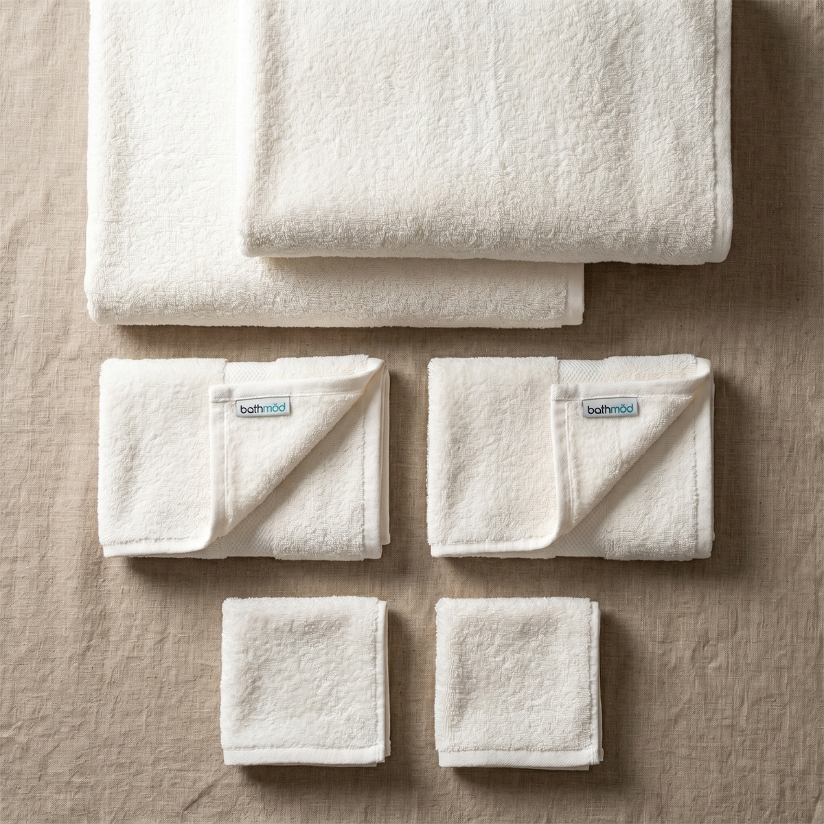 Organic Turkish Cotton Bath Towels — Set of 6