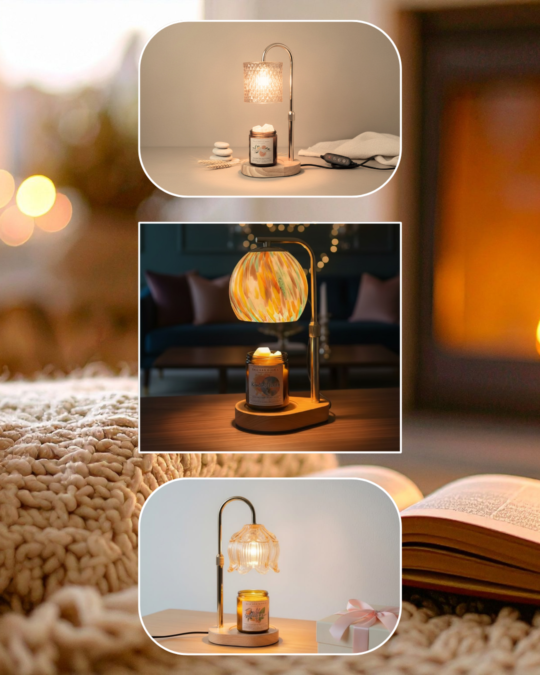 Candle & Simmer Pot Warmer Lamp — Timer & Dimmer