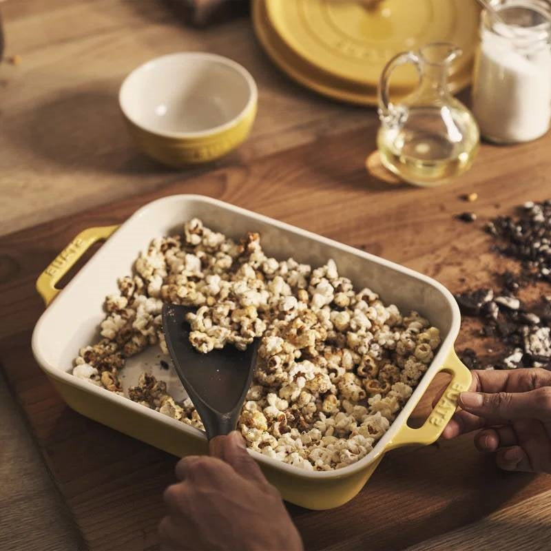 Yellow & Ivory Stoneware Casserole Dish Set — 2 Piece