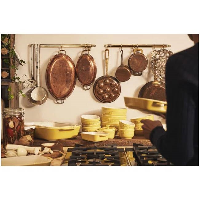 Yellow & Ivory Stoneware Casserole Dish Set — 2 Piece