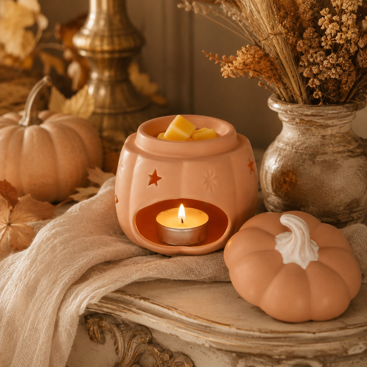Starry Ceramic Pumpkin Wax Warmer