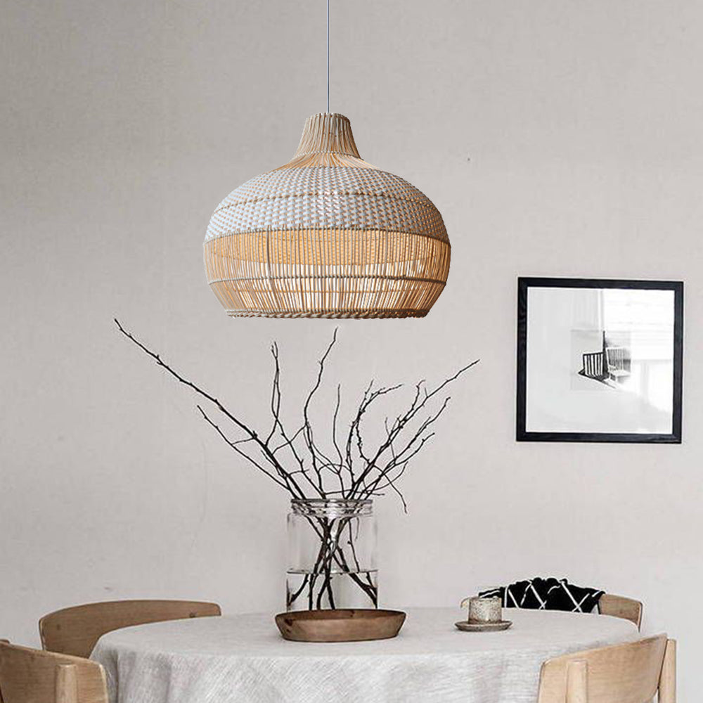 Handwoven Rattan Pendant Light — product view 1
