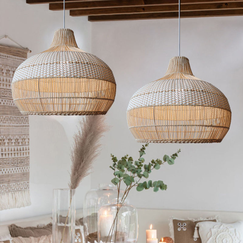 Handwoven Rattan Pendant Light — product view 5