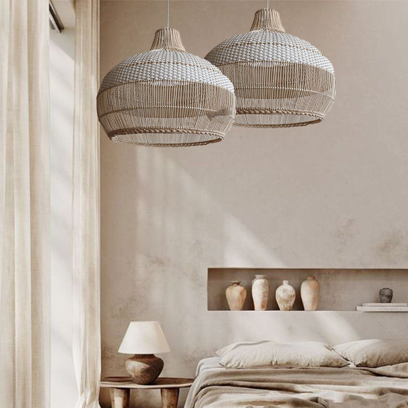 Handwoven Rattan Pendant Light — product view 6