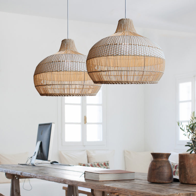 Handwoven Rattan Pendant Light — product view 8