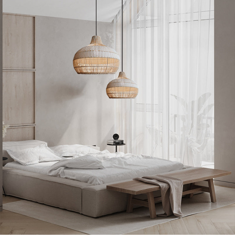 Handwoven Rattan Pendant Light — product view 7