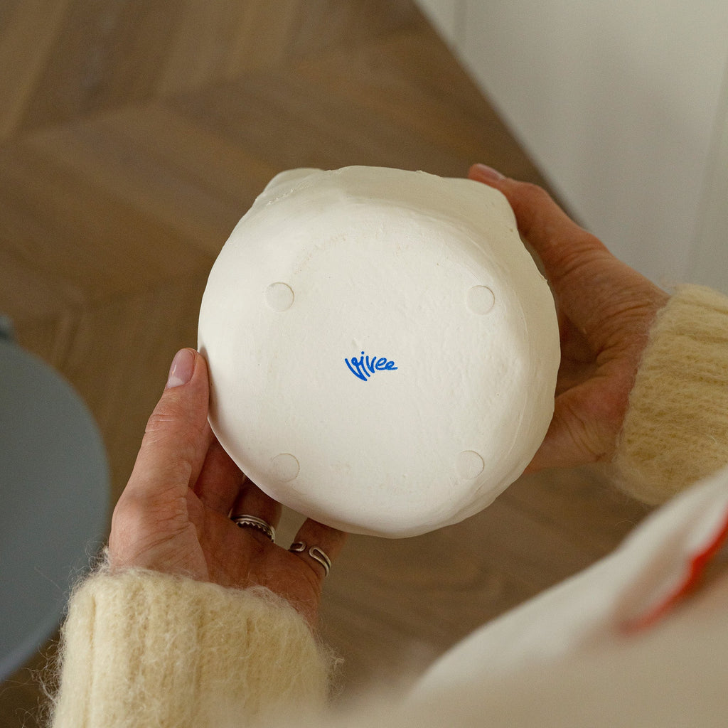 Georgia Sculptural White Porcelain Vase — 10 in