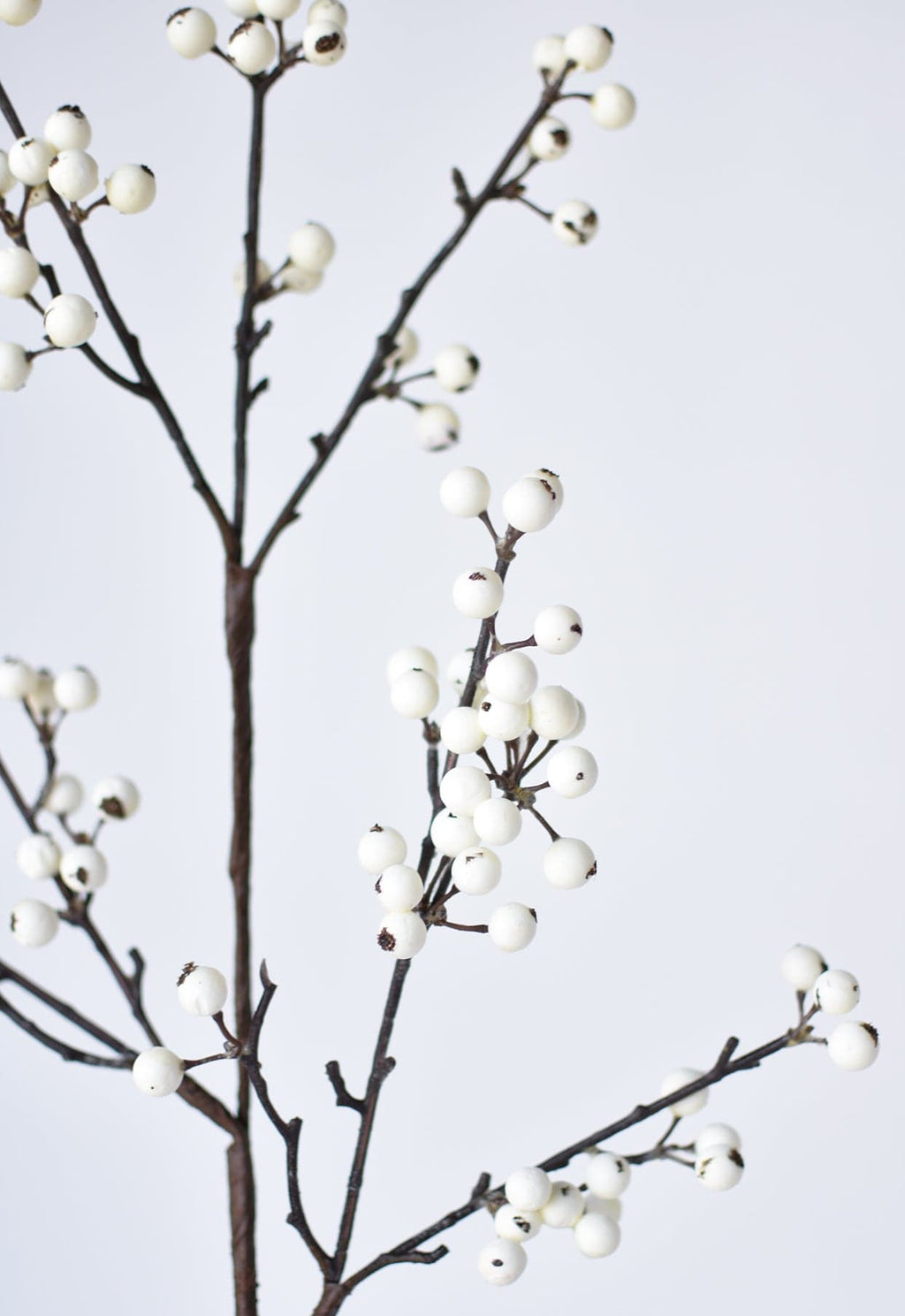 White Berry Faux Branch — 33 in
