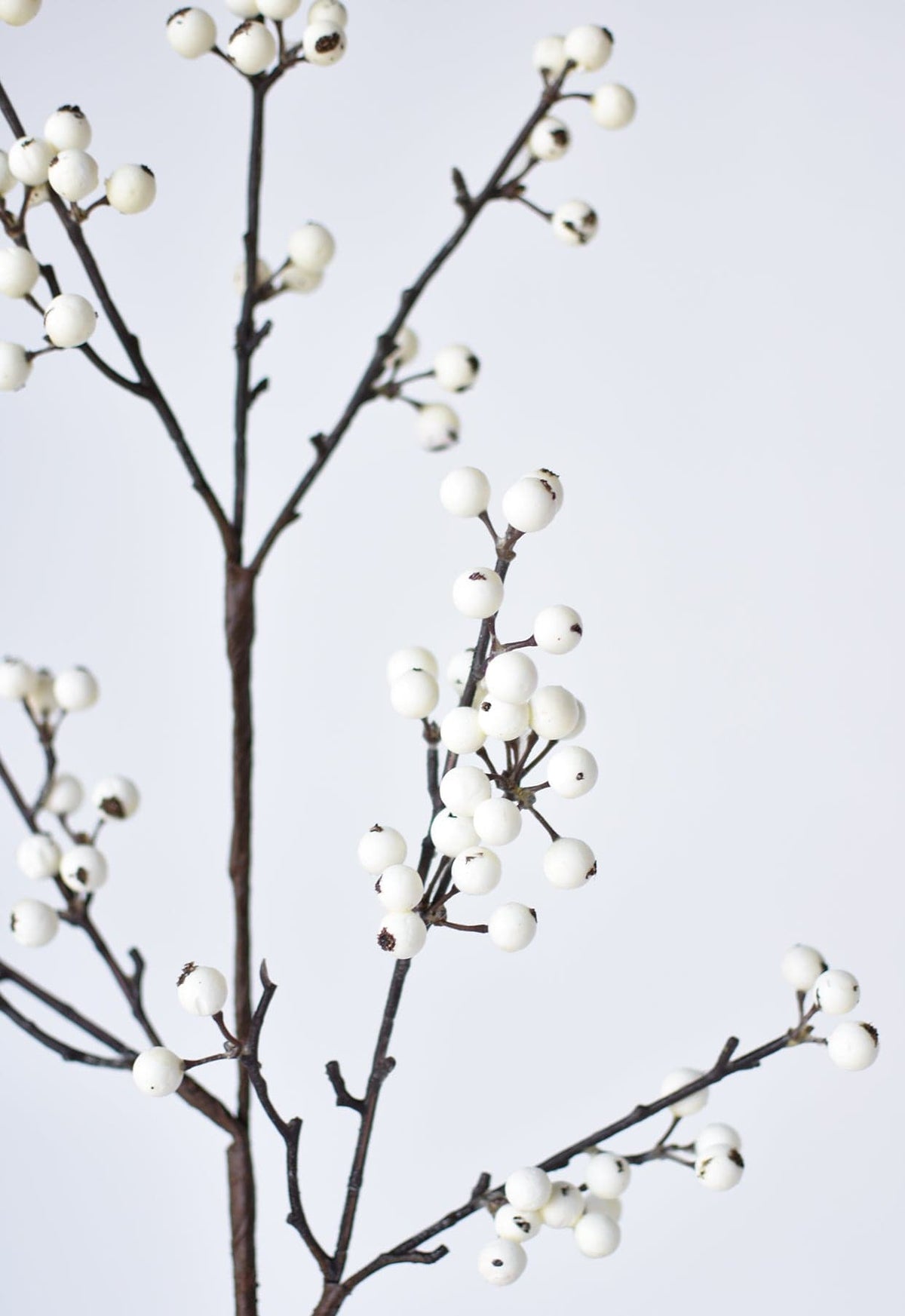 White Berry Faux Branch — 33 in