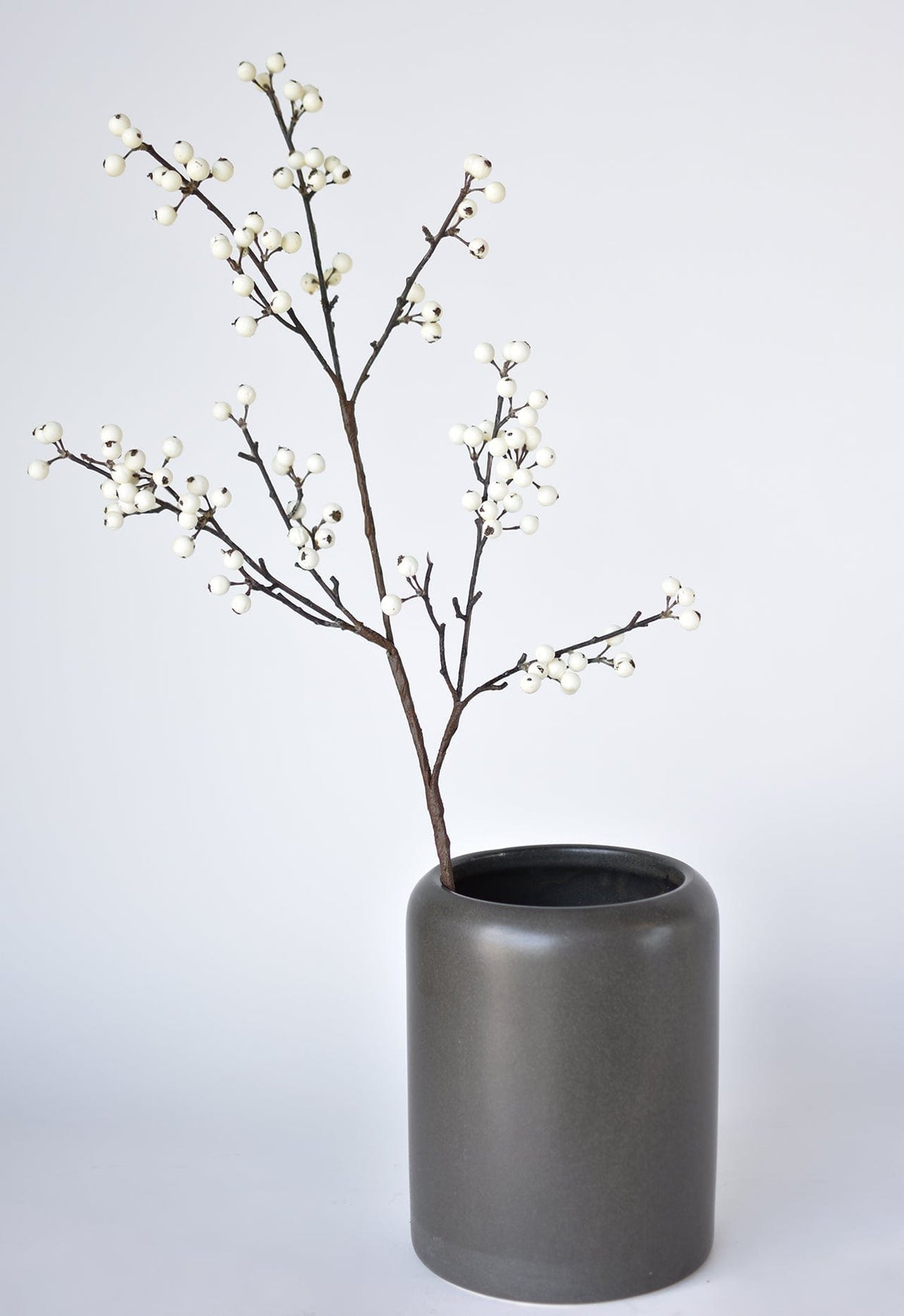 White Berry Faux Branch — 33 in