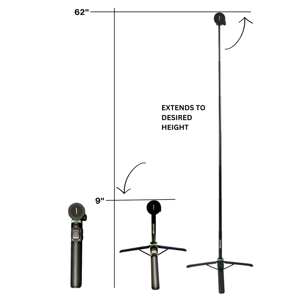 GPOD Travel Magnetic Phone Tripod with Bluetooth Remote