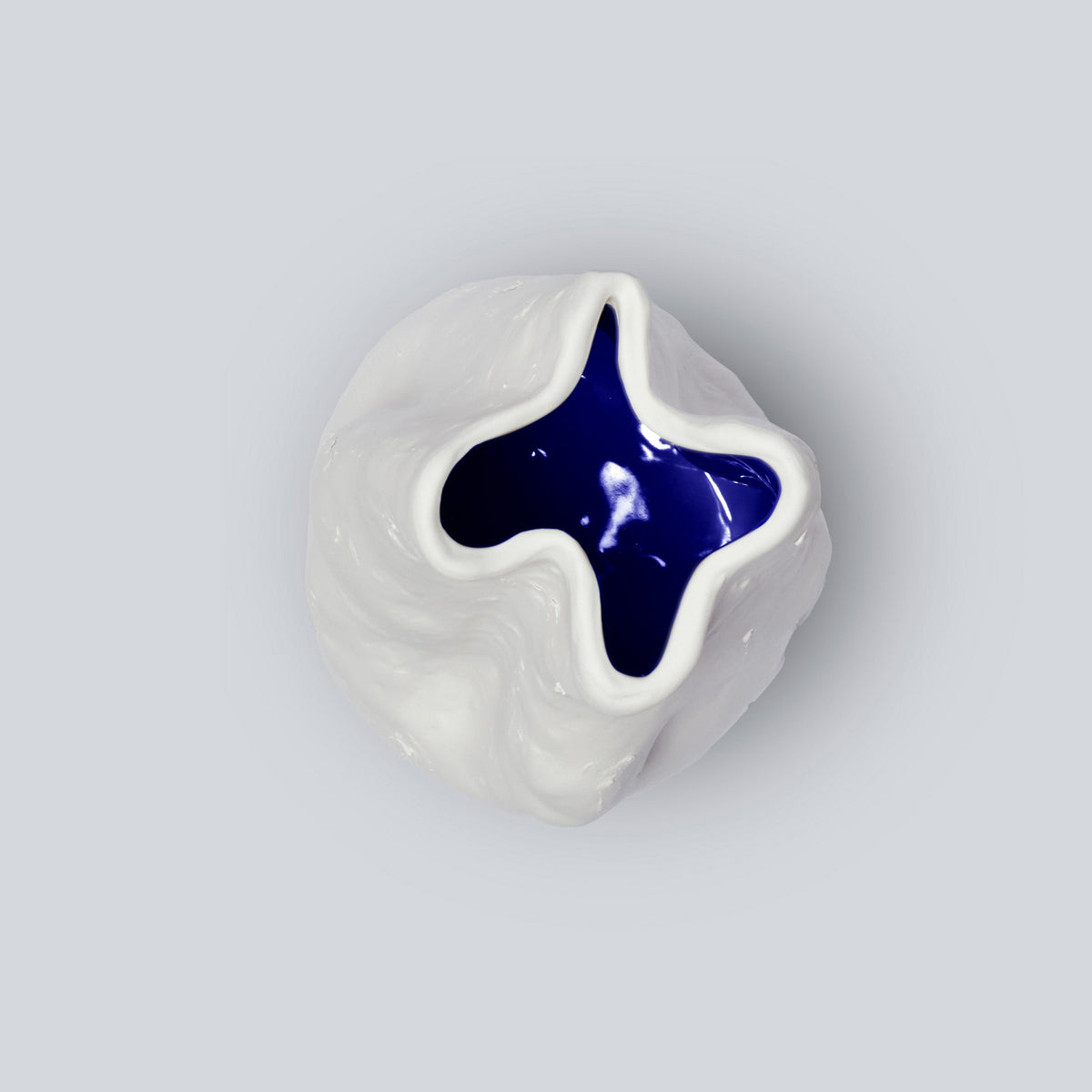 Georgia Sculptural White Porcelain Vase — 10 in