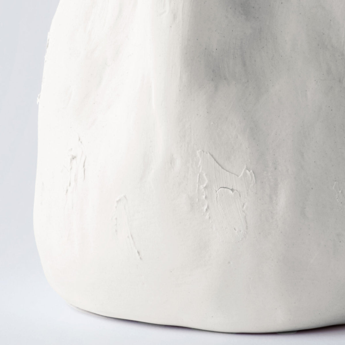 Georgia Sculptural White Porcelain Vase — 10 in