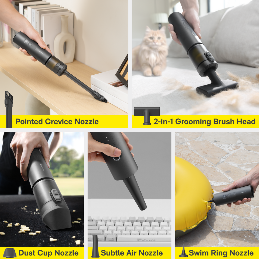 HOTO AutoCare 4-in-1 Air Duster & Handheld Vacuum