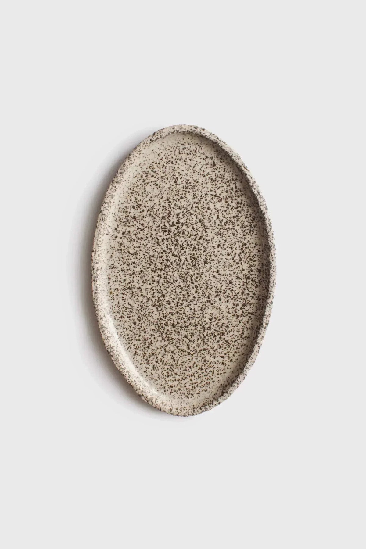 Speckled Oat Stoneware Serving Platter