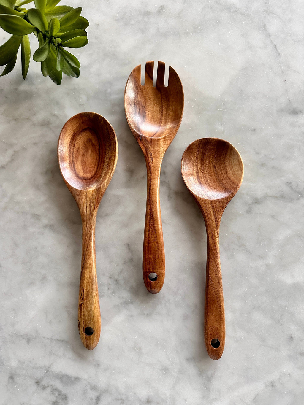 Tulum Teak Serving Set — 3 Pieces