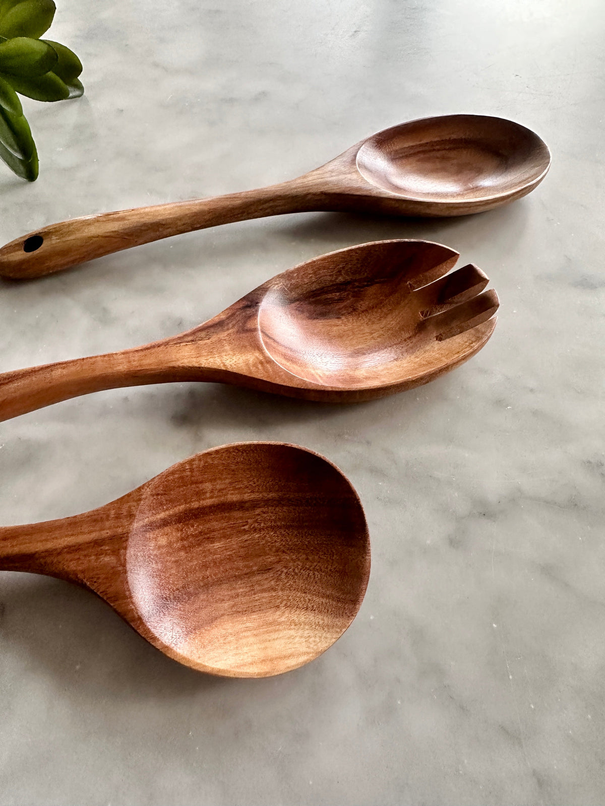 Tulum Teak Serving Set — 3 Pieces