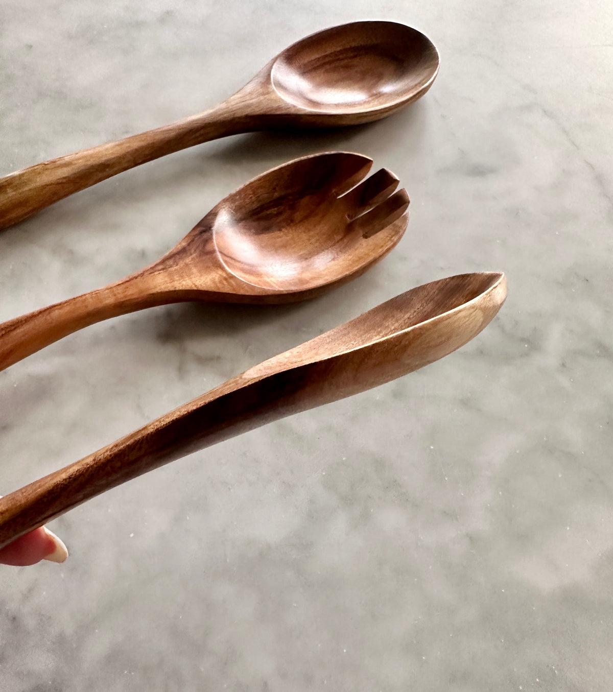 Tulum Teak Serving Set — 3 Pieces
