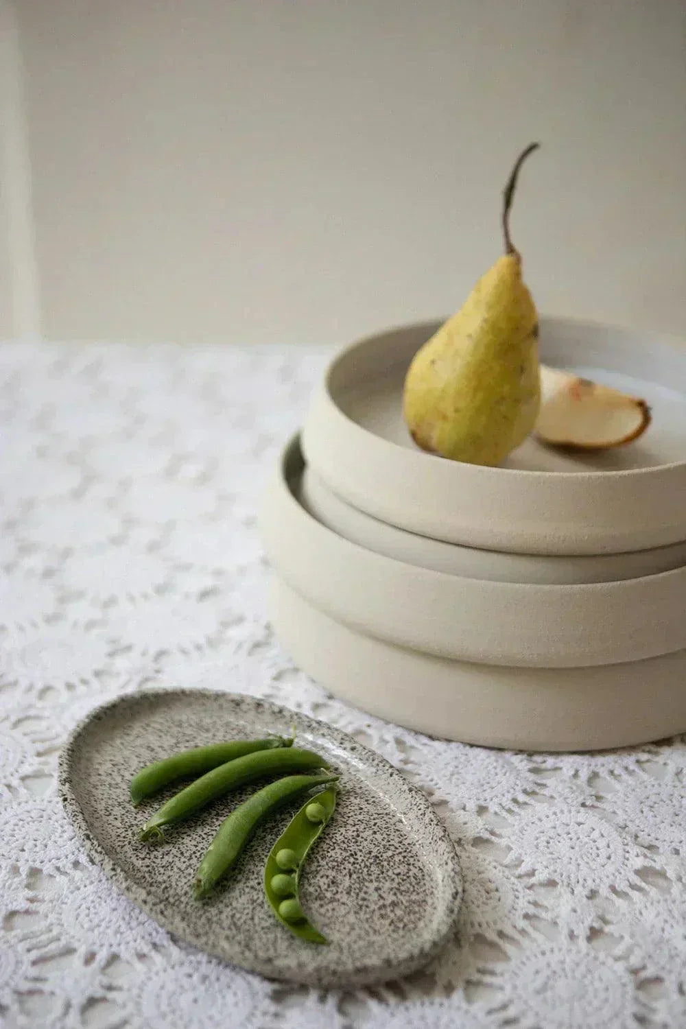 Speckled Oat Stoneware Serving Platter