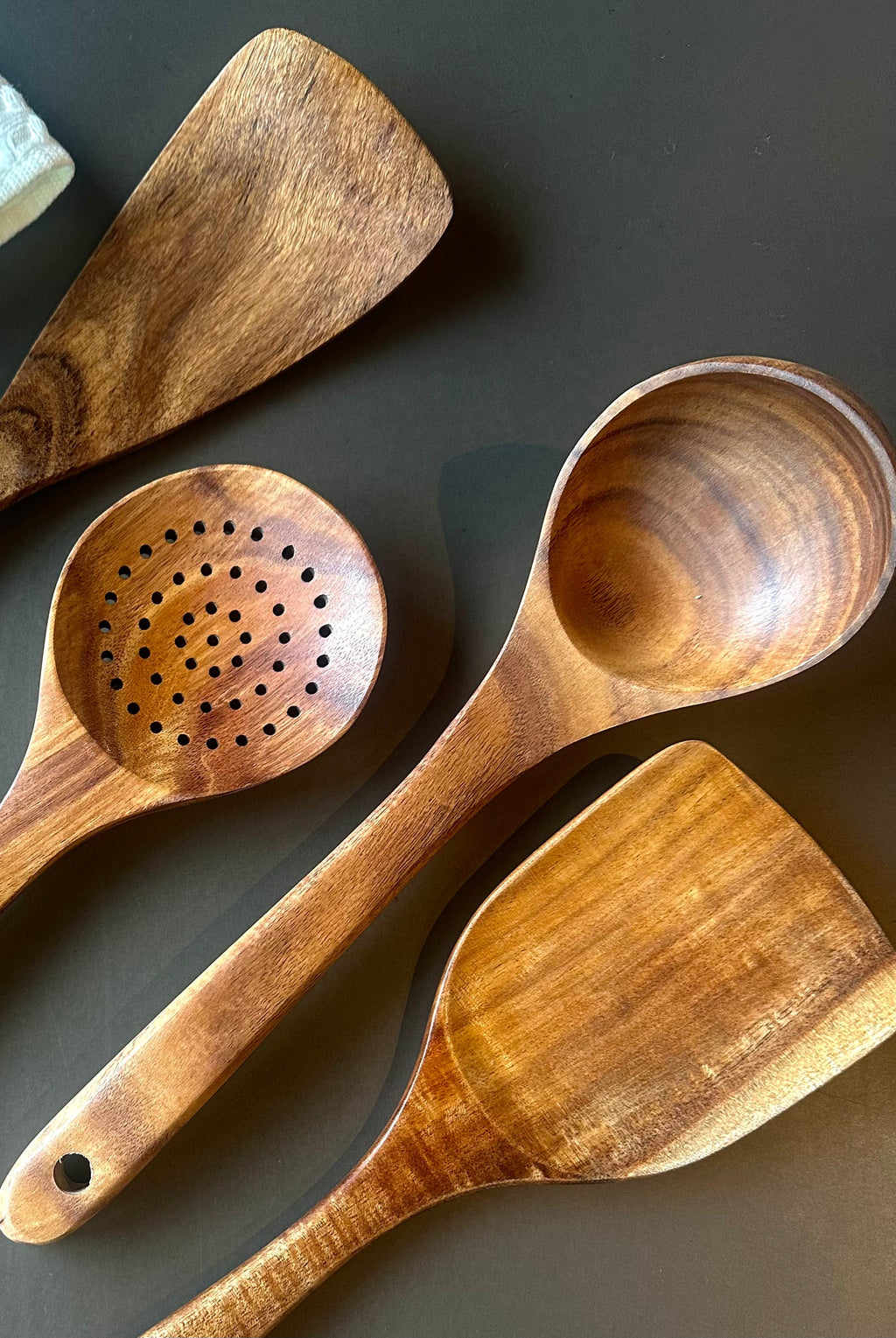 Nosara Teak Kitchen Utensils — Set of 4