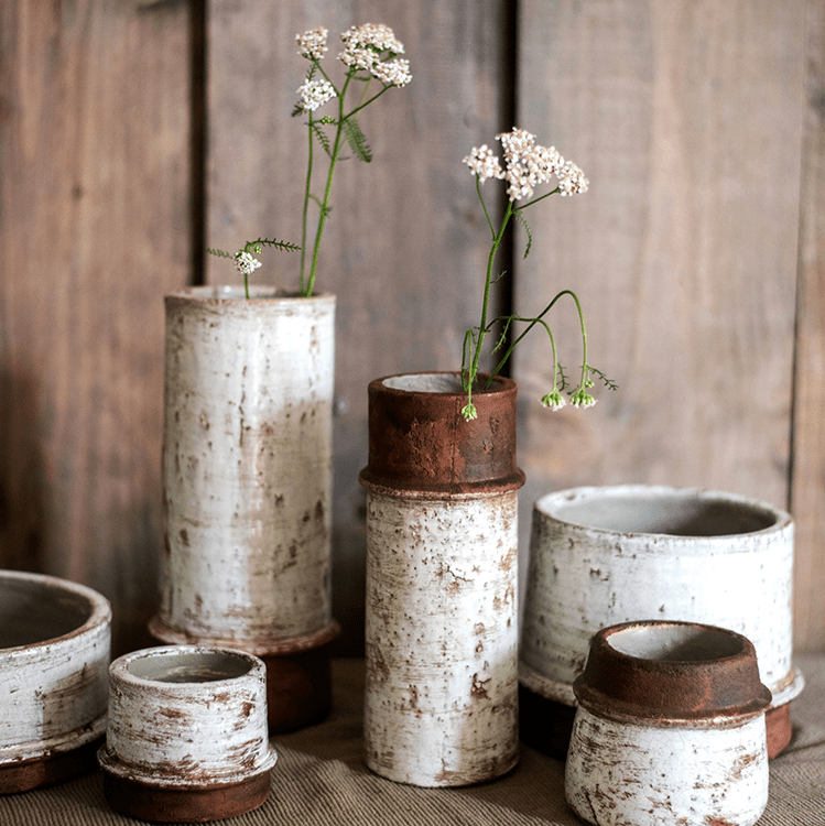 Restoration White Ceramic Vase