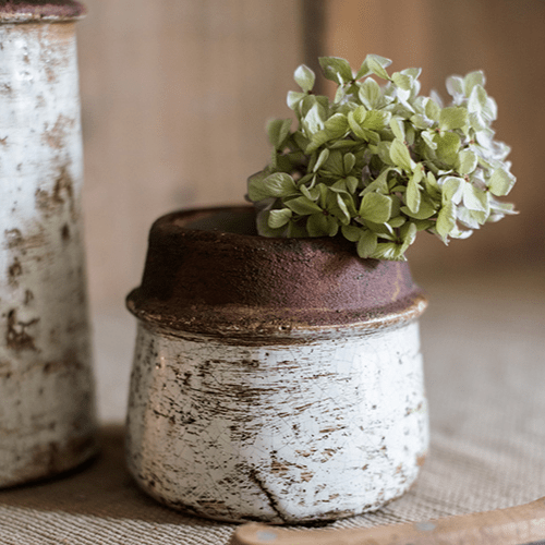 Restoration White Ceramic Vase