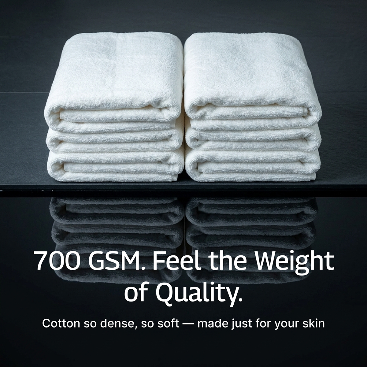 Organic Turkish Cotton Bath Towels — Set of 4
